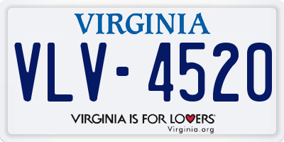 VA license plate VLV4520