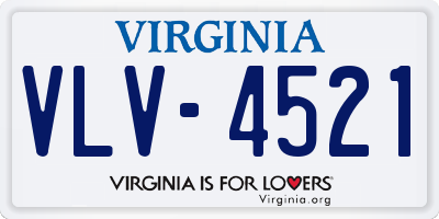 VA license plate VLV4521