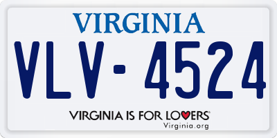 VA license plate VLV4524