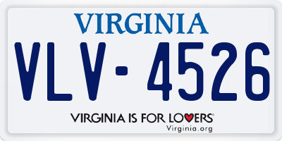 VA license plate VLV4526