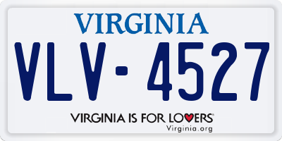 VA license plate VLV4527