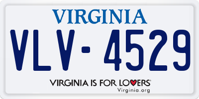 VA license plate VLV4529