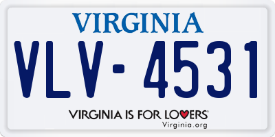 VA license plate VLV4531