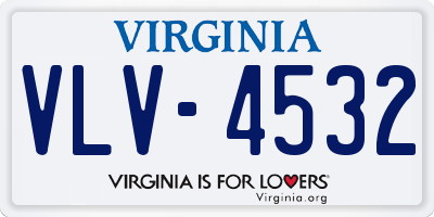 VA license plate VLV4532