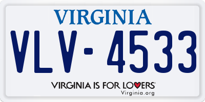 VA license plate VLV4533