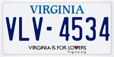 VA license plate VLV4534