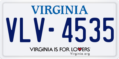 VA license plate VLV4535