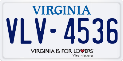 VA license plate VLV4536