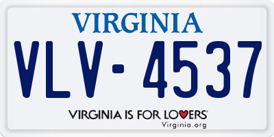 VA license plate VLV4537