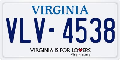 VA license plate VLV4538