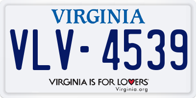 VA license plate VLV4539