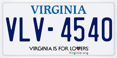 VA license plate VLV4540