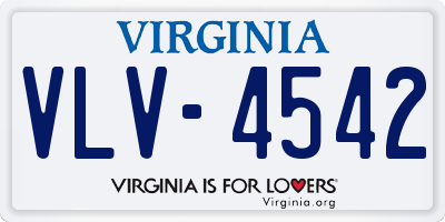 VA license plate VLV4542