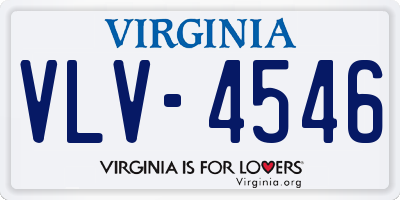 VA license plate VLV4546