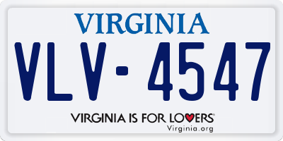 VA license plate VLV4547