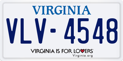 VA license plate VLV4548