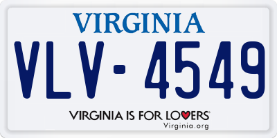 VA license plate VLV4549