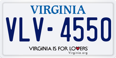 VA license plate VLV4550