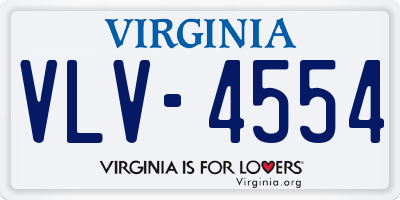 VA license plate VLV4554