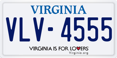 VA license plate VLV4555