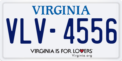 VA license plate VLV4556