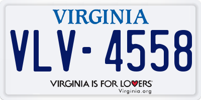 VA license plate VLV4558