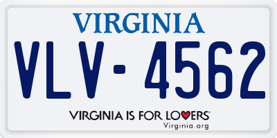 VA license plate VLV4562