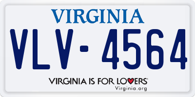 VA license plate VLV4564