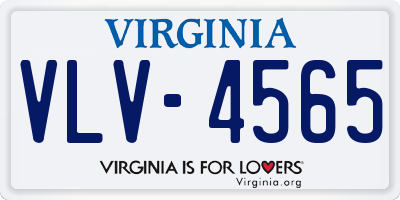 VA license plate VLV4565