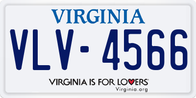 VA license plate VLV4566