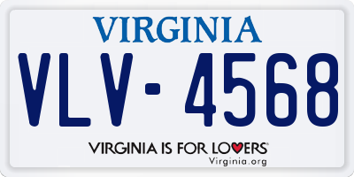 VA license plate VLV4568