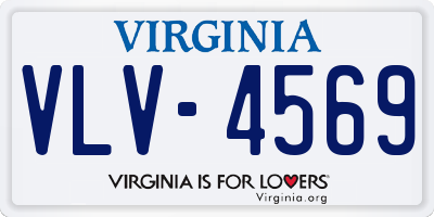 VA license plate VLV4569