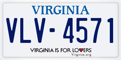 VA license plate VLV4571