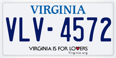 VA license plate VLV4572