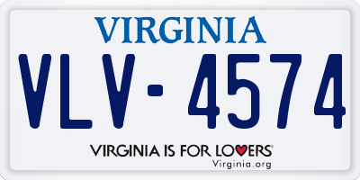 VA license plate VLV4574