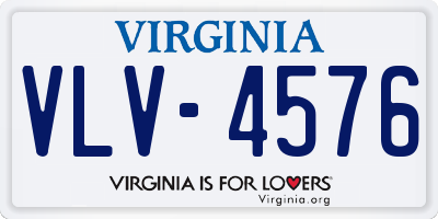 VA license plate VLV4576