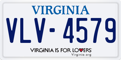 VA license plate VLV4579