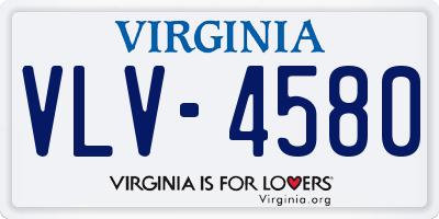 VA license plate VLV4580