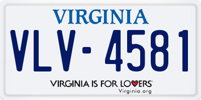 VA license plate VLV4581