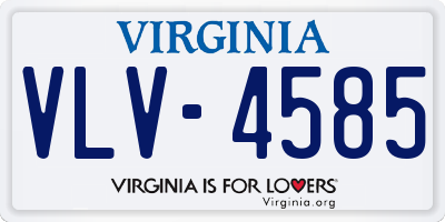 VA license plate VLV4585