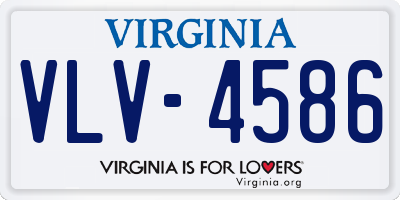 VA license plate VLV4586