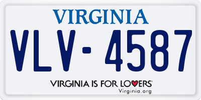 VA license plate VLV4587