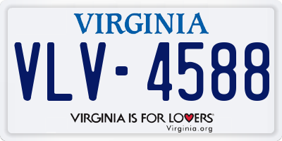 VA license plate VLV4588