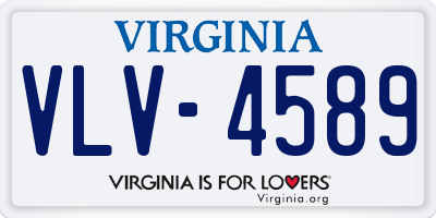 VA license plate VLV4589