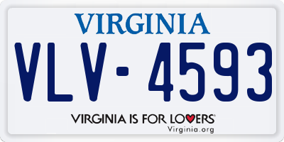 VA license plate VLV4593