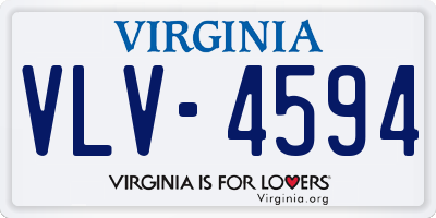 VA license plate VLV4594