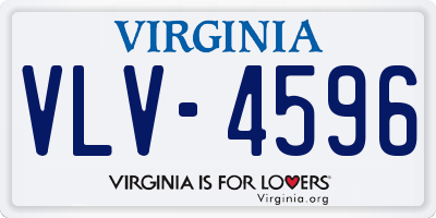 VA license plate VLV4596