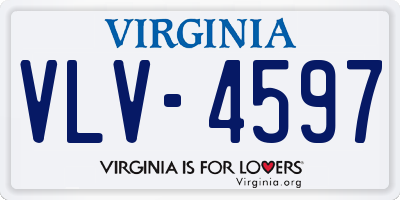 VA license plate VLV4597