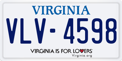 VA license plate VLV4598