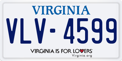 VA license plate VLV4599